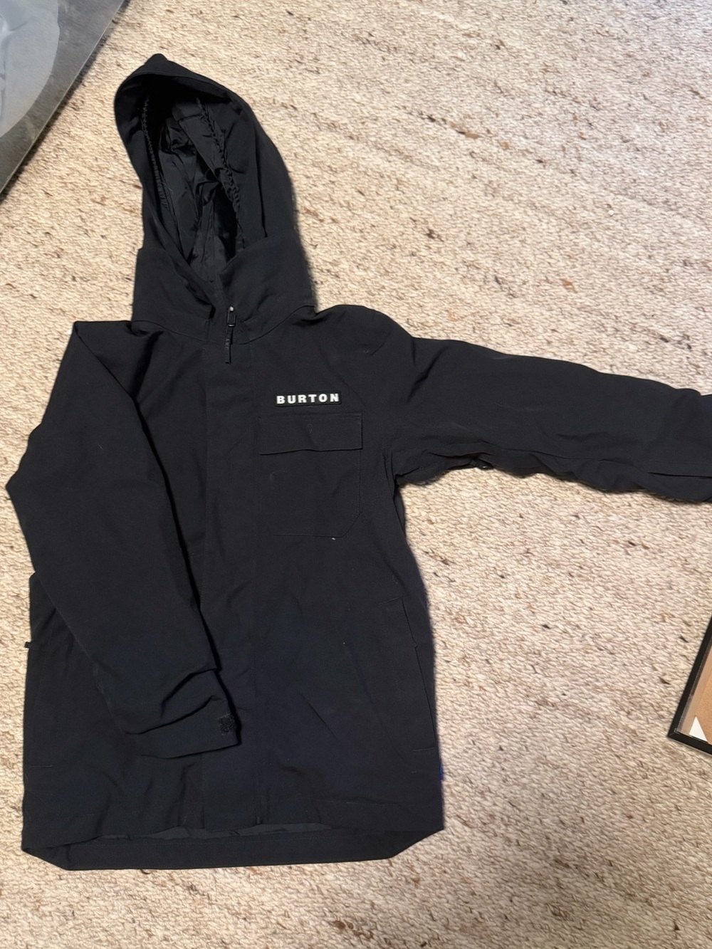 Burton Black Hooded Winter Jacket w/ removable hood